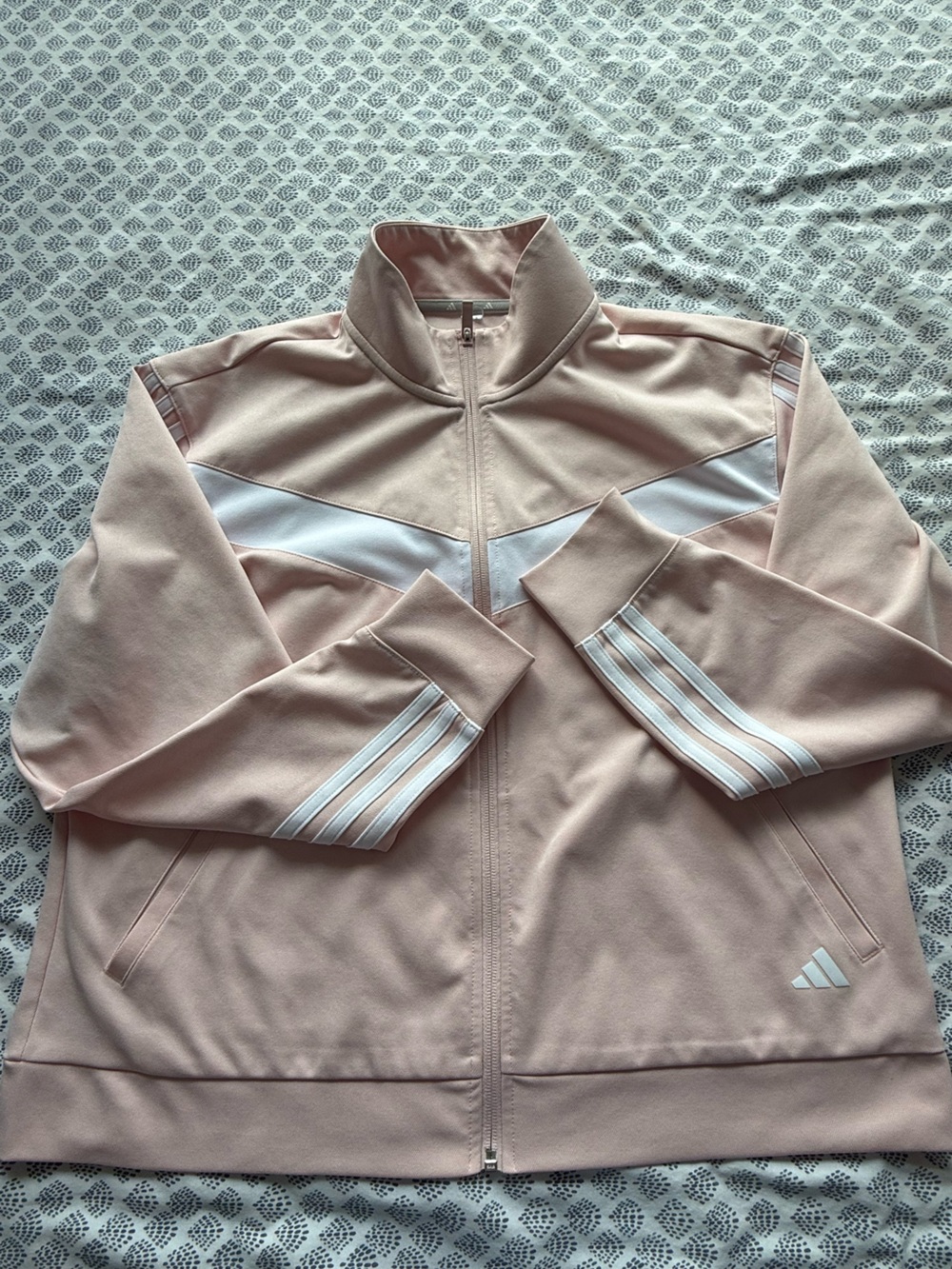 Women’s Light Pink Track Jacket with White Accent